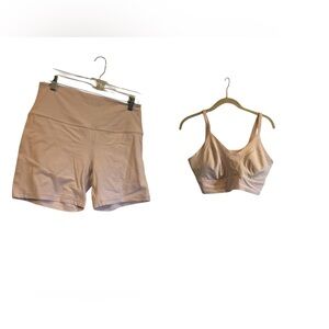 NWT Lululemon bra and shorts set BLISSFUL PINK Size 12
